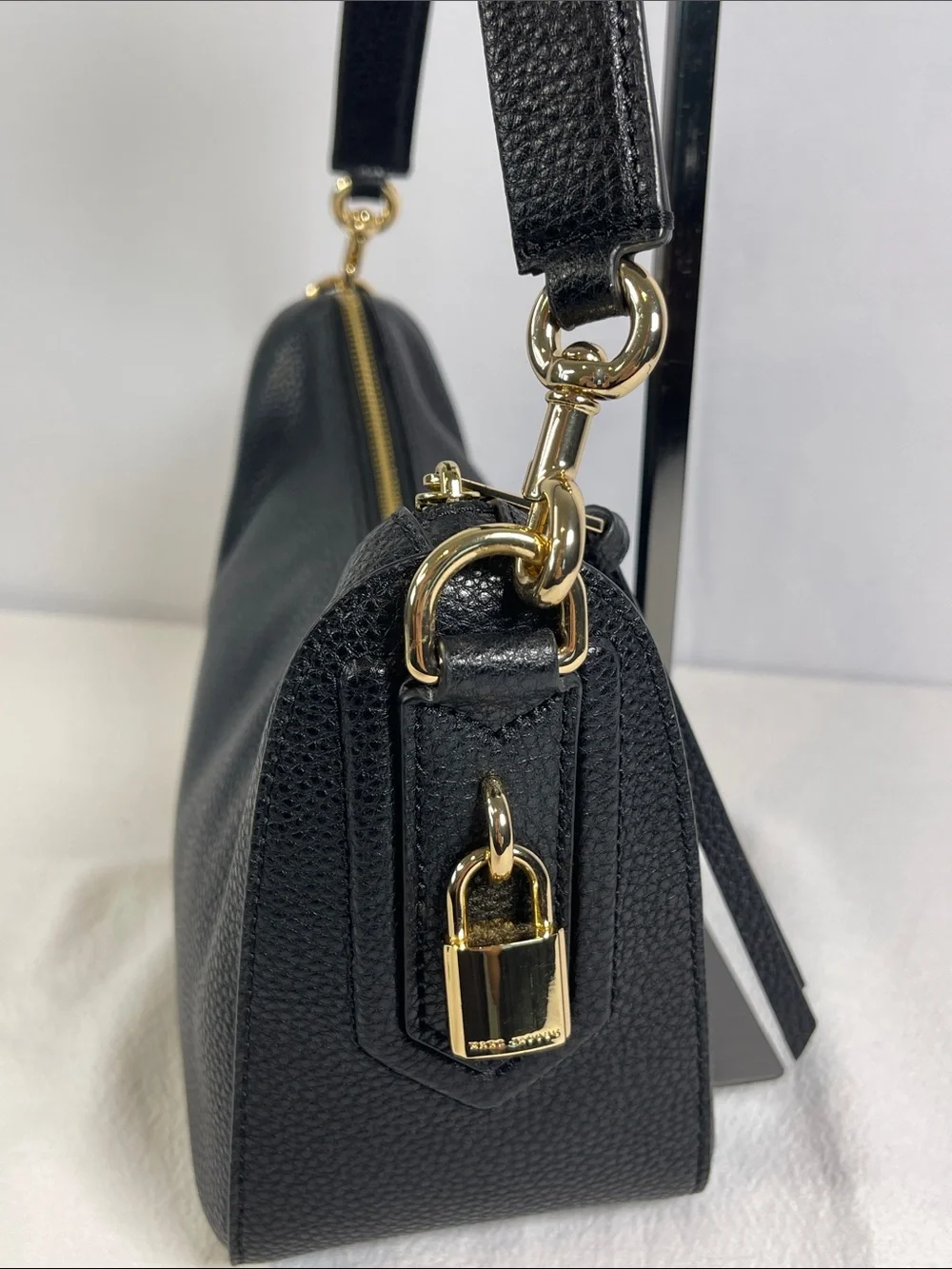 Marc Jacobs Drifter Convertible Black Pebbled Leather Shoulder Bag